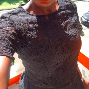 Black lace dress